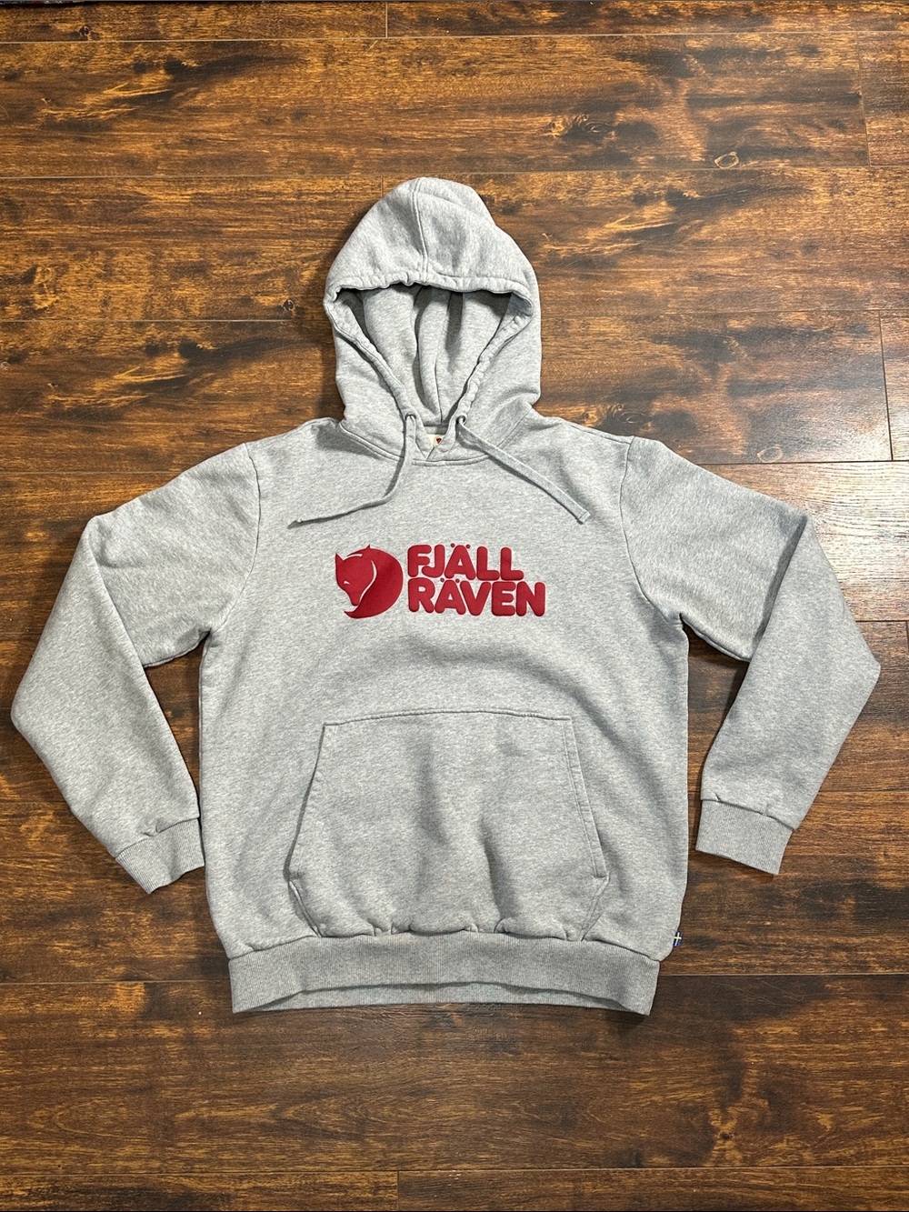 Fjällräven Grey Logo Hoodie Men’s Large 🦊 Like New! 🔥